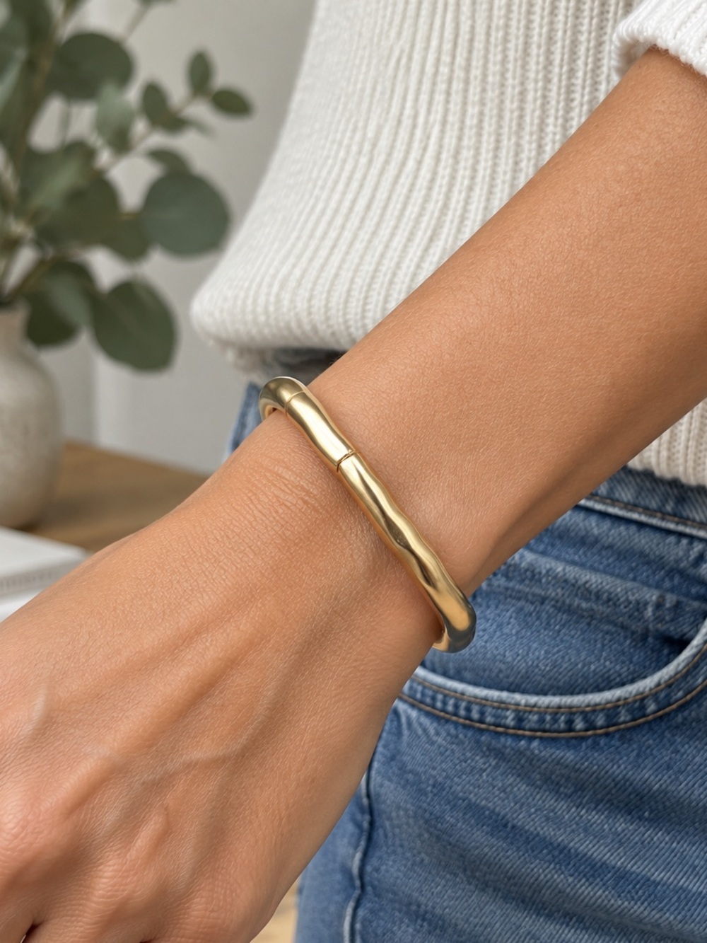 J. Jill Gold-Tone Organic Bangle Bracelet (BR1313/4)